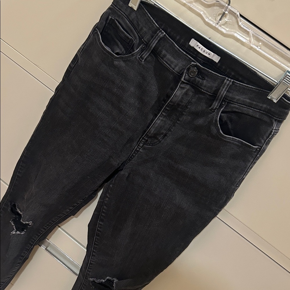 Pacsun Black Ripped Skinny Jeans